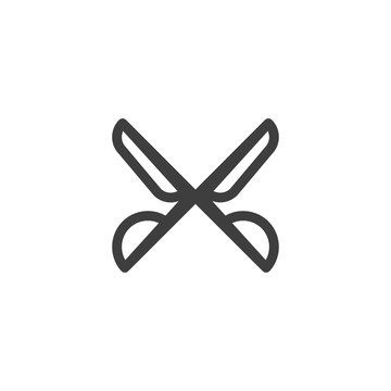 Scissors icon. Hair salloon sign