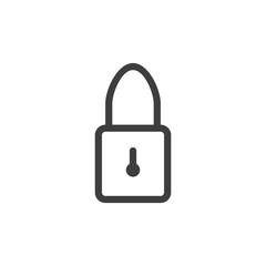 Lock icon. Secure sign