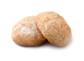 Tasty cookies on white background