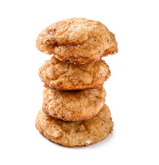 Tasty cookies on white background