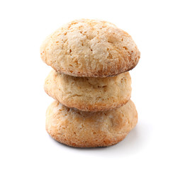 Fototapeta na wymiar Tasty cookies on white background