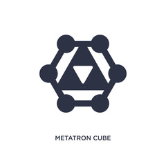 metatron cube icon on white background. Simple element illustration from geometry concept.