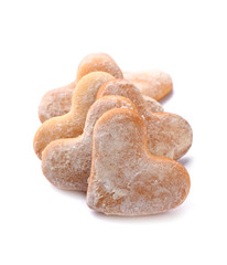 Tasty cookies on white background