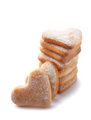 Tasty cookies on white background