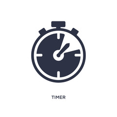 timer icon on white background. Simple element illustration from hockey concept.