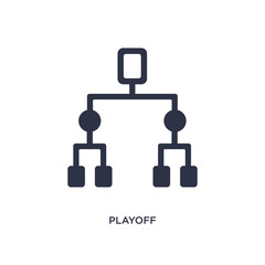 playoff icon on white background. Simple element illustration from hockey concept.