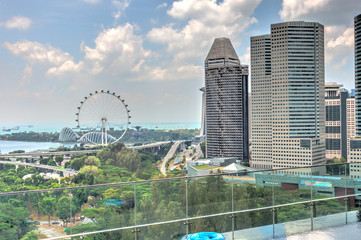 Singapore city center, landmarks