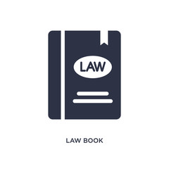 law book icon on white background. Simple element illustration from law and justice concept.