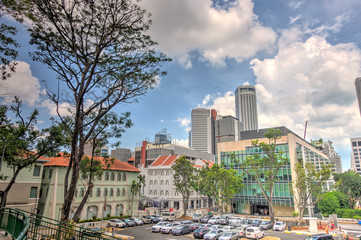 Singapore city center, landmarks