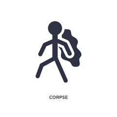 corpse icon on white background. Simple element illustration from law and justice concept.