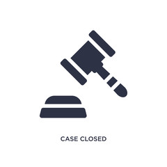 case closed icon on white background. Simple element illustration from law and justice concept.