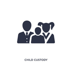 child custody icon on white background. Simple element illustration from law and justice concept.