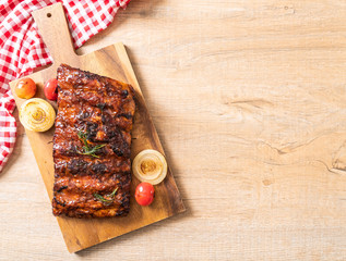 grilled barbecue ribs pork