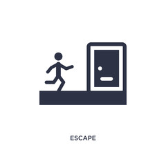 escape icon on white background. Simple element illustration from law and justice concept.