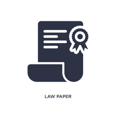 law paper icon on white background. Simple element illustration from law and justice concept.