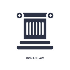 roman law icon on white background. Simple element illustration from law and justice concept.