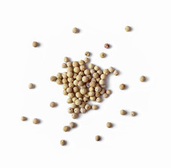 white peppers on the white background