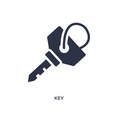 key icon on white background. Simple element illustration from strategy concept.