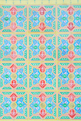 Azulejos - traditional decorative tin-glazed piece of ceramics Sintra, Portugal.