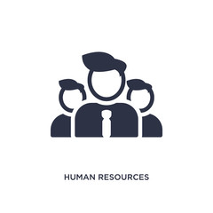 human resources icon on white background. Simple element illustration from strategy concept.