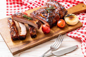grilled barbecue ribs pork