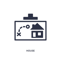 house icon on white background. Simple element illustration from strategy concept.