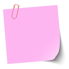 sticky note with pin needle