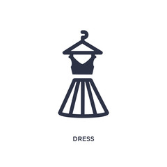 dress icon on white background. Simple element illustration from summer concept.