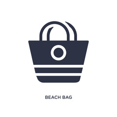 beach bag icon on white background. Simple element illustration from summer concept.