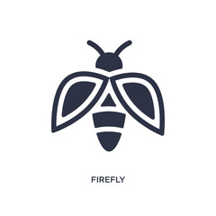 firefly icon on white background. Simple element illustration from summer concept.