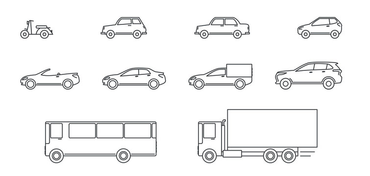 Transportation icon set