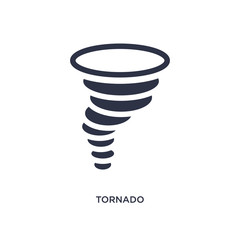 tornado icon on white background. Simple element illustration from weather concept.