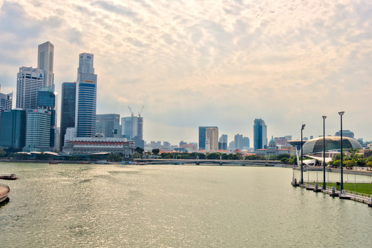 Singapore riverside, HDR image
