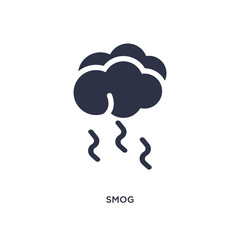 smog icon on white background. Simple element illustration from weather concept.