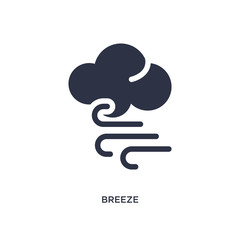 breeze icon on white background. Simple element illustration from weather concept.