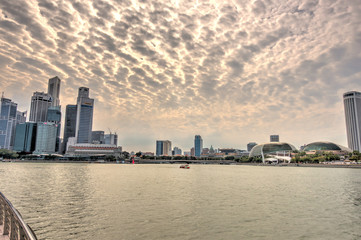 Singapore riverside, HDR image