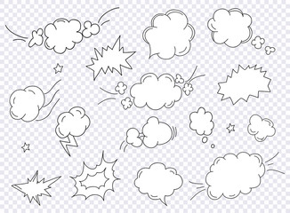 Comics pop art style blank layout template with clouds beams. Concept vector for web and mobile applications. - obrazy, fototapety, plakaty