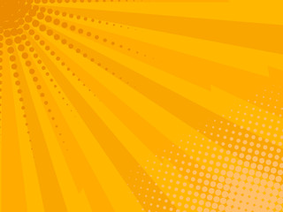Ray vector background for comics. Yellow color