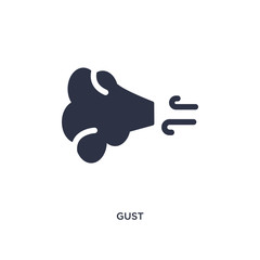 gust icon on white background. Simple element illustration from weather concept.