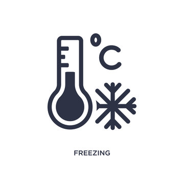 Freezing Icon On White Background. Simple Element Illustration From Weather Concept.