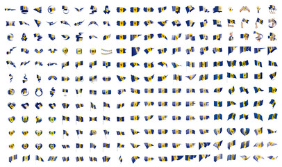 very big collection of vector flags of the Barbados