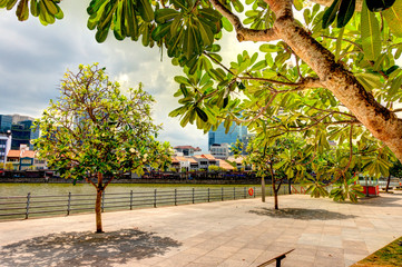 Singapore riverside, HDR image