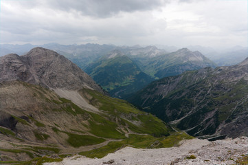 rough harsh landscape in the alps
