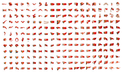 very big collection of vector flags of the East Timor