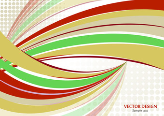 Wavy color stripes, lines. Trendy saturated colors. Bright abstract pattern. Vector background for web design, site, wallpaper, banner, presentation, cover.