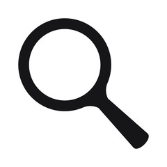 Search icon. Magnifying glass icon, vector magnifier or loupe sign.
