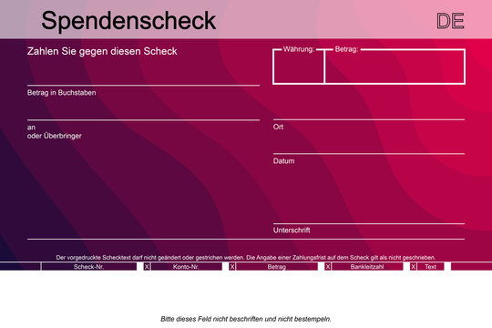 Spendenscheck 139
