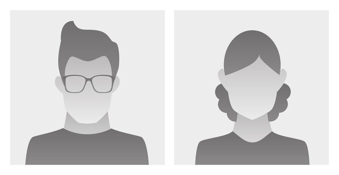 avatar icons grey - man and woman