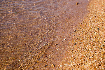 Sand texture on the beach. Natural background.