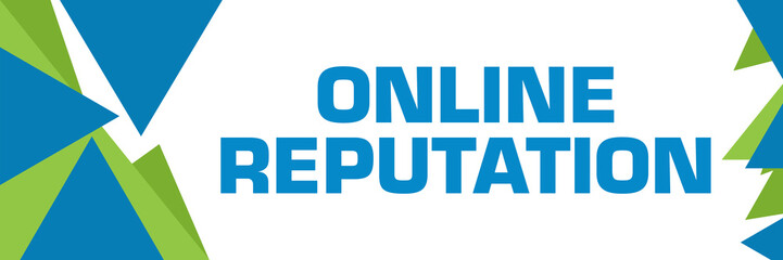 Online Reputation Green Blue Triangle Text 